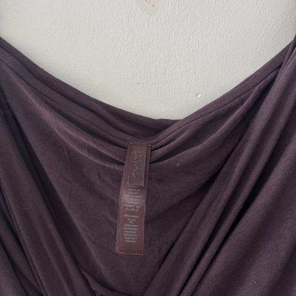 SKIMS Sheer Modal Off The Shoulder Long Sleeve in Phoenix - Picture 9 of 9